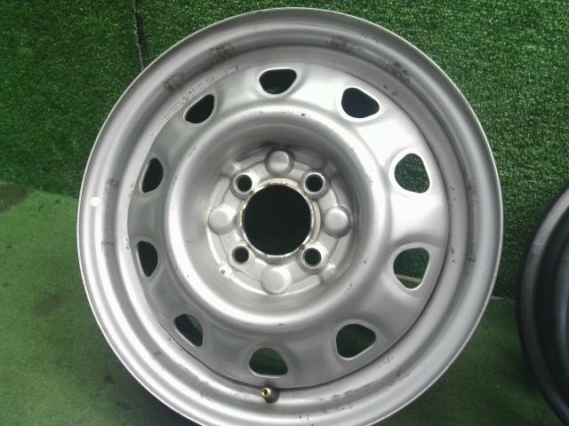 【中古】14インチ　スチールホイール　5J　4H　PCD100　4本セット　ハブ径68ｍｍ　ノート外し DBA-NE12  40300-3BG0B 自社品番250683 QAB