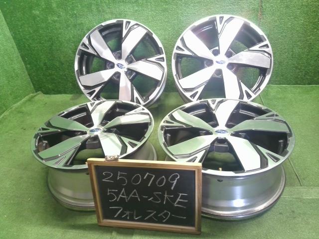 【中古】フォレスター 5AA-SKE 純正　18インチ　ホイール　7J　5H　4本セット　PCD114.3  自社品番250709 M4Y