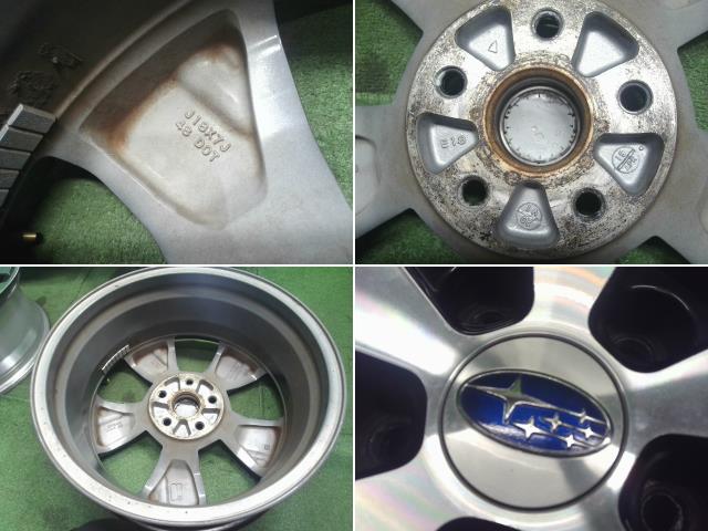 【中古】フォレスター 5AA-SKE 純正　18インチ　ホイール　7J　5H　4本セット　PCD114.3  自社品番250709 M4Y