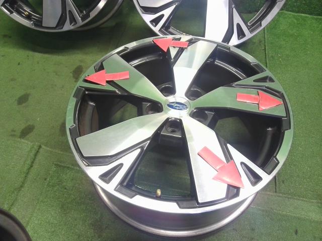 【中古】フォレスター 5AA-SKE 純正　18インチ　ホイール　7J　5H　4本セット　PCD114.3  自社品番250709 M4Y