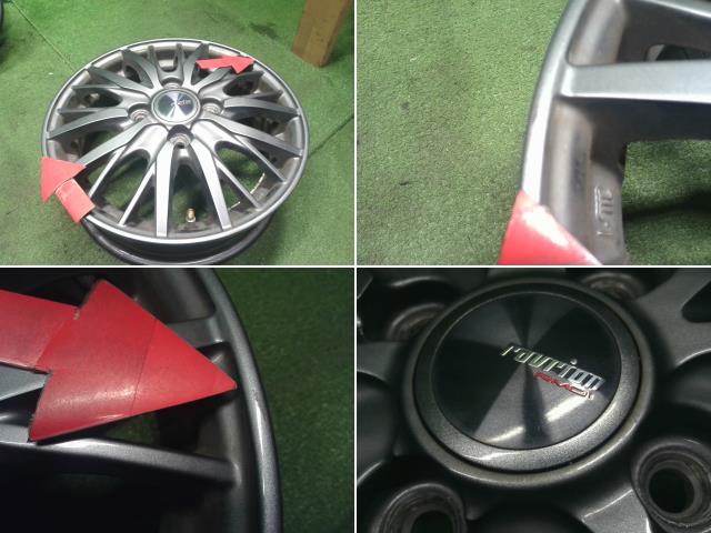 【中古】社外　アルミホイール　ravrion　13インチ　4J　4穴　4本セット　モコ外し   自社品番250715 ZPB