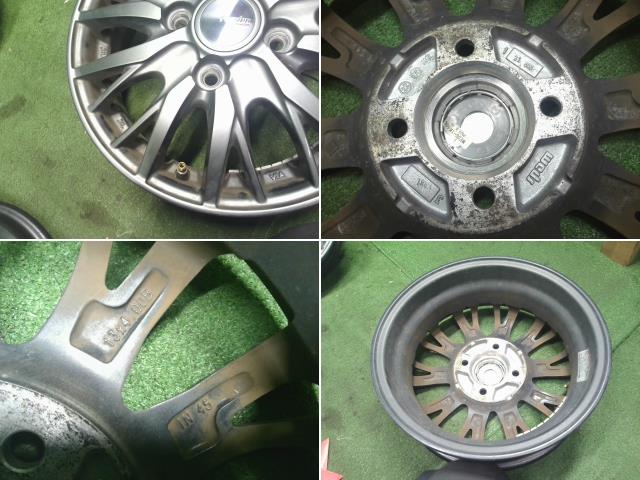 【中古】社外　アルミホイール　ravrion　13インチ　4J　4穴　4本セット　モコ外し   自社品番250715 ZPB