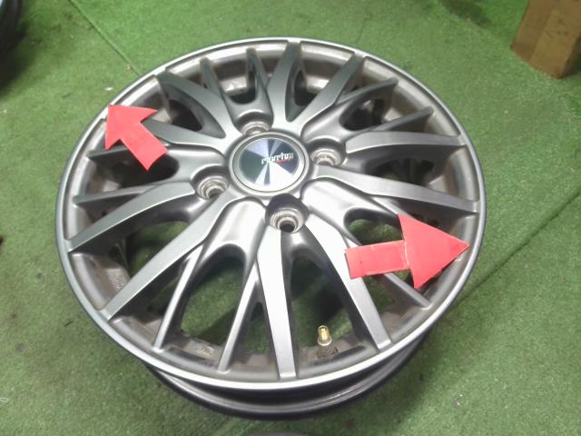 【中古】社外　アルミホイール　ravrion　13インチ　4J　4穴　4本セット　モコ外し   自社品番250715 ZPB