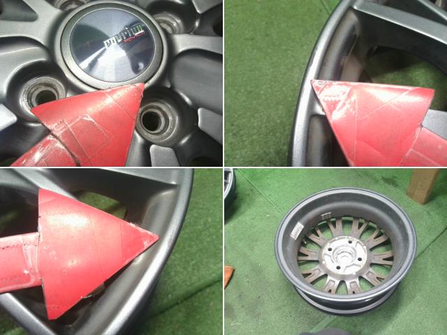 【中古】社外　アルミホイール　ravrion　13インチ　4J　4穴　4本セット　モコ外し   自社品番250715 ZPB