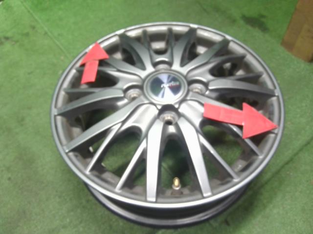 【中古】社外　アルミホイール　ravrion　13インチ　4J　4穴　4本セット　モコ外し   自社品番250715 ZPB
