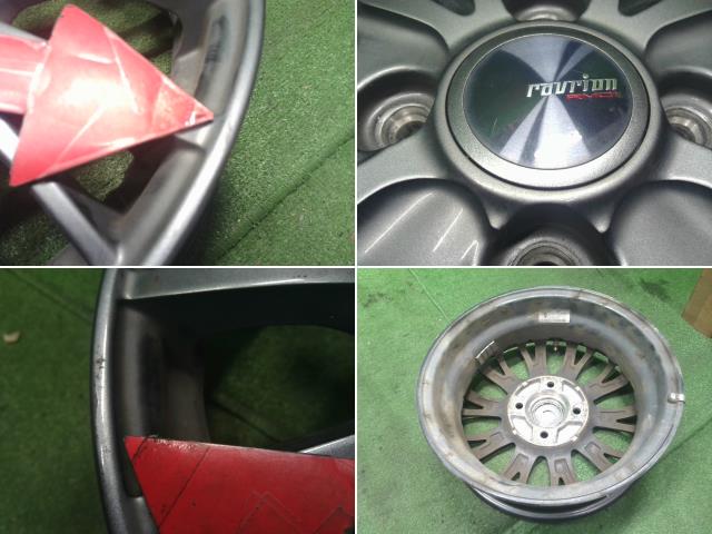 【中古】社外　アルミホイール　ravrion　13インチ　4J　4穴　4本セット　モコ外し   自社品番250715 ZPB