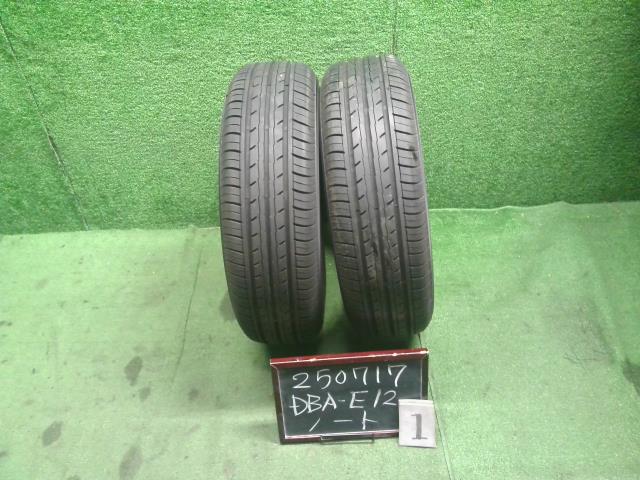 【中古】No1　サマー　夏　タイヤ　25年製　185/70R14　ヨコハマ　ＢｌｕＥａｒｔｈ－Ｅｓ　ＥＳ３２　ノート　外し  自社品番250717 K23
