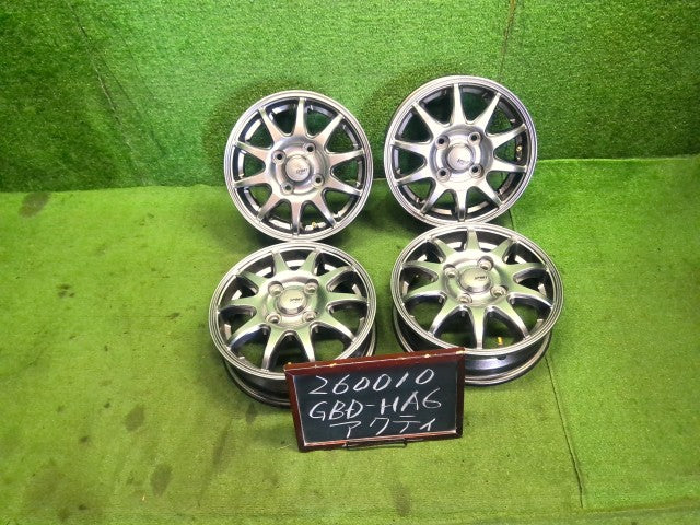 【中古】社外アルミホイール　SPORT ABELIA　12インチ　3.5B　PCD100　4H　アクティ HA6　外し　 自社品番260010 PB70