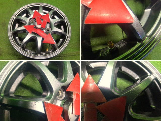 【中古】社外アルミホイール　SPORT ABELIA　12インチ　3.5B　PCD100　4H　アクティ HA6　外し　 自社品番260010 PB70