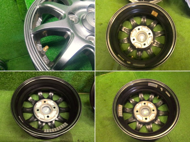 【中古】社外アルミホイール　SPORT ABELIA　12インチ　3.5B　PCD100　4H　アクティ HA6　外し　 自社品番260010 PB70