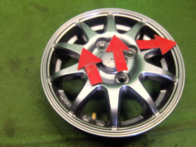 【中古】社外アルミホイール　SPORT ABELIA　12インチ　3.5B　PCD100　4H　アクティ HA6　外し　 自社品番260010 PB70