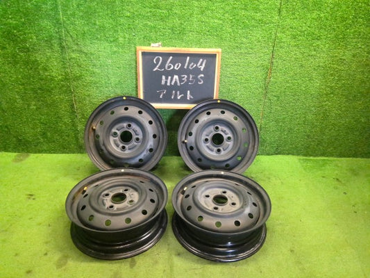 【中古】スチールホイール　13インチ　4J　PCD100×4H　4本セット　アルト DBA-HA35S外し   自社品番260104 26U