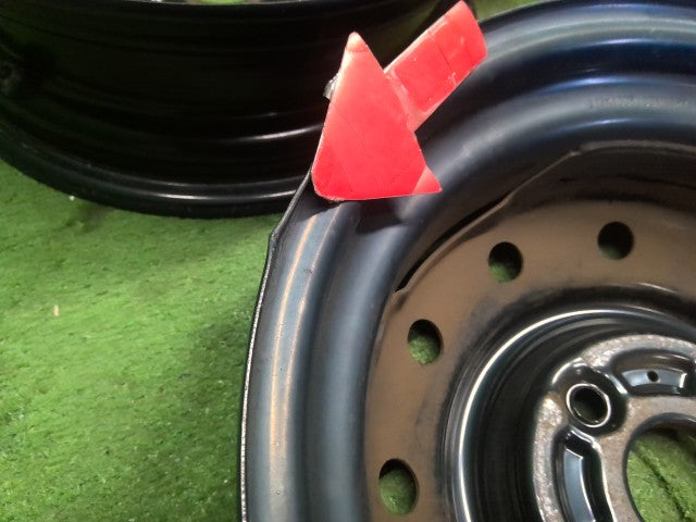 【中古】スチールホイール　13インチ　4J　PCD100×4H　4本セット　アルト DBA-HA35S外し   自社品番260104 26U